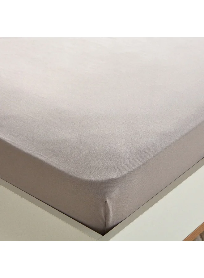 Home Box Derby Solid Microfiber Olympic Queen Fitted Sheet - 160x200+25 cm