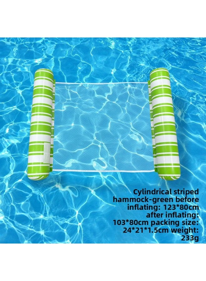 Pool Float - Cylindrical striped hammock-rose red Pool Float - Have ce/cpc/gpsr certificate - Pool Float Bed, Adult Water Raft, Beach Swimming Lounger, Foldable Floating Chair, Summer Pool Party Float - Image 1