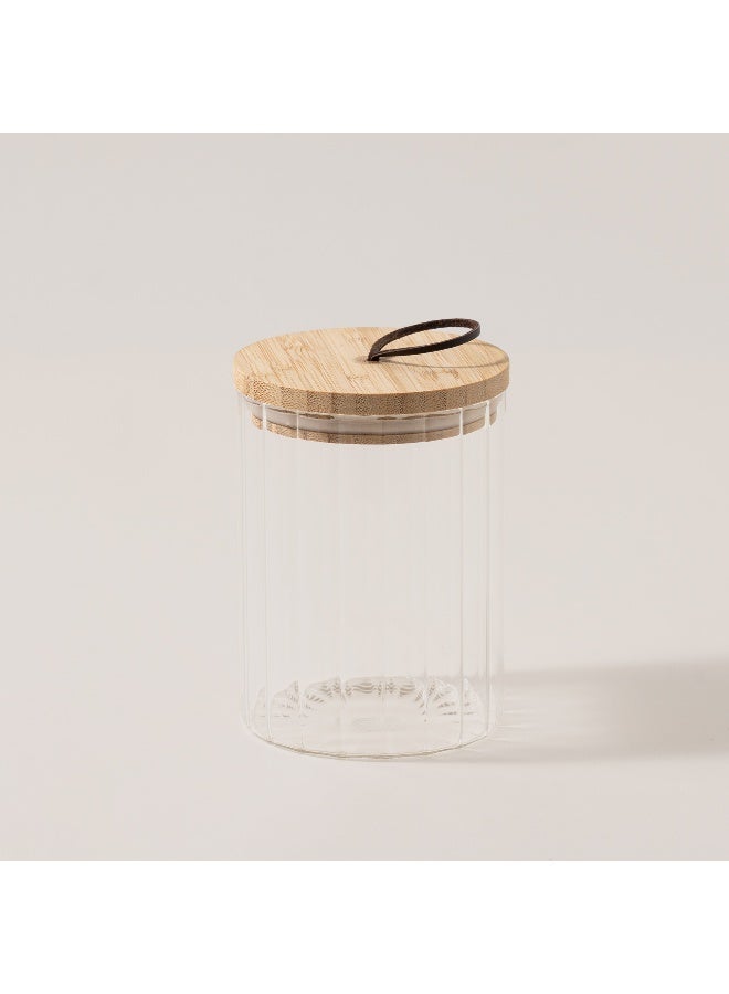 ALBERTO مجموعة 4 قطع من حاويات الزجاج مع قاعدة خشبية - Image 3