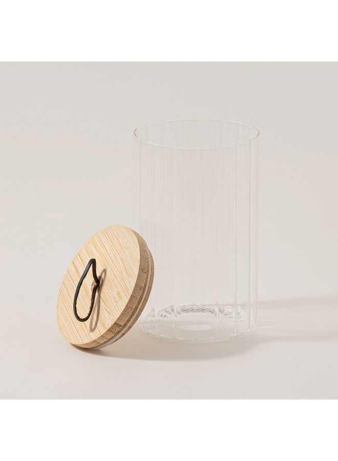 ALBERTO مجموعة 4 قطع من حاويات الزجاج مع قاعدة خشبية - Image 5