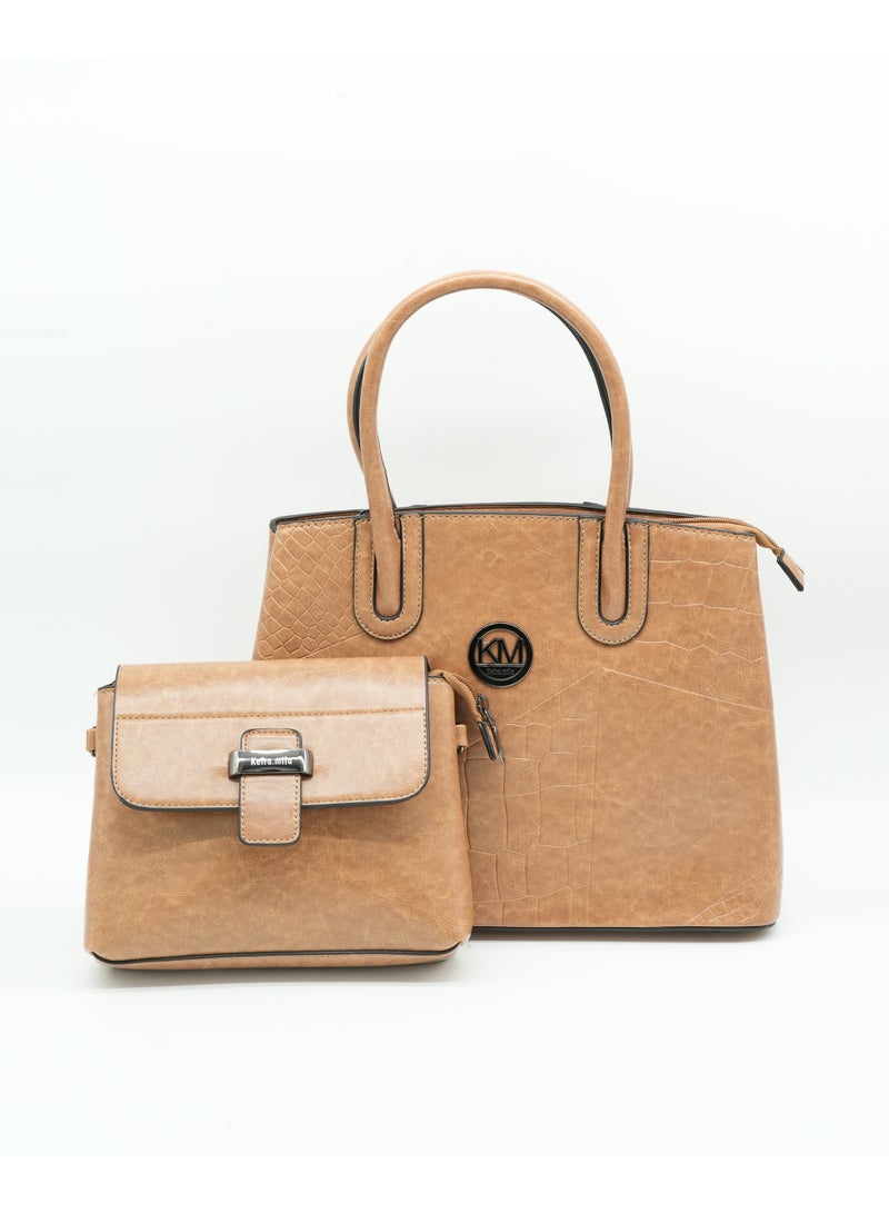 Finelook Women Handbag Multi Compartment set 2 pc - Image 1