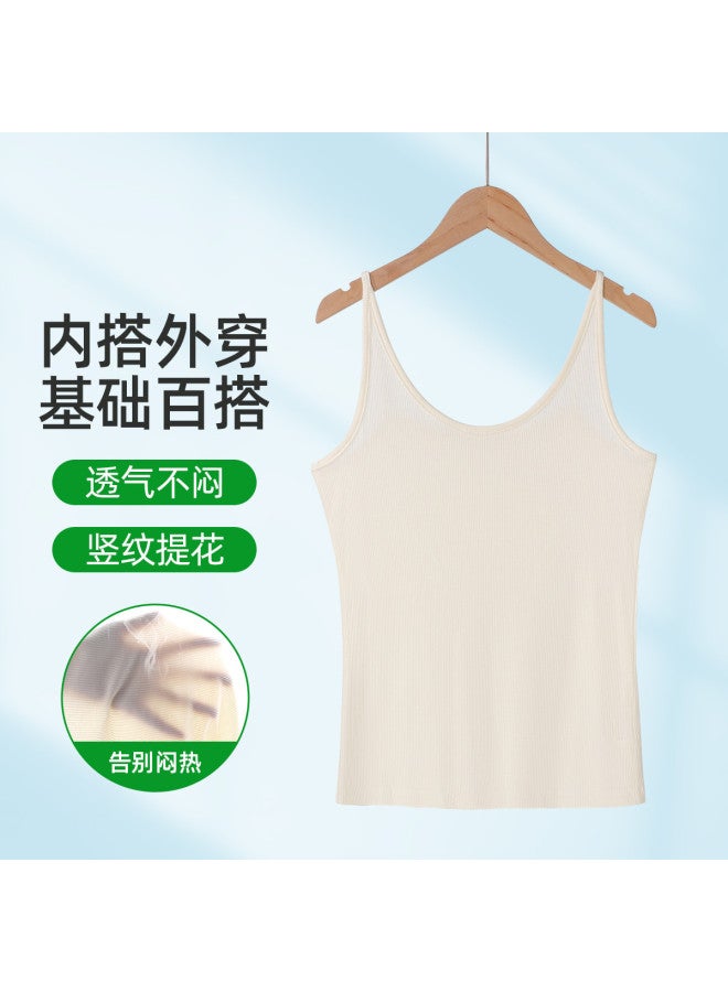 Red Bean Women'S Sleeveless Undershirt Camisole, Thin, Breathable, Seamless, Beautiful Back, For Layering Or Outerwear - Image 3