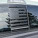Zxiaochun Rear Middle Window American Flag Decal for Toyota Tacoma 2023 2022 2021 2020 2019 2018 2017 2016 20152005 Back Center Sliding Window Glass USA Flag Vinyl Sticker AccessoriesMatte Black - Image 2