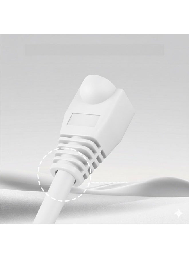 RJ45 Network Cable Sleeve, 100 Pieces, Plastic, Compatible with CAT5e/CAT6, with Strain Relief Function, 2.6x1.4x0.6cm (White) - Image 2