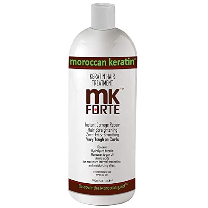 MOROCCAN KERATIN FORTE Brazilian Keratin Hair Treatment Straightening 1000ml Complex Global for All Hair Types Coarse Thick Curly African Black Hispanic Dominican Keratina Para Alisar Pelo Chocolate - Image 1
