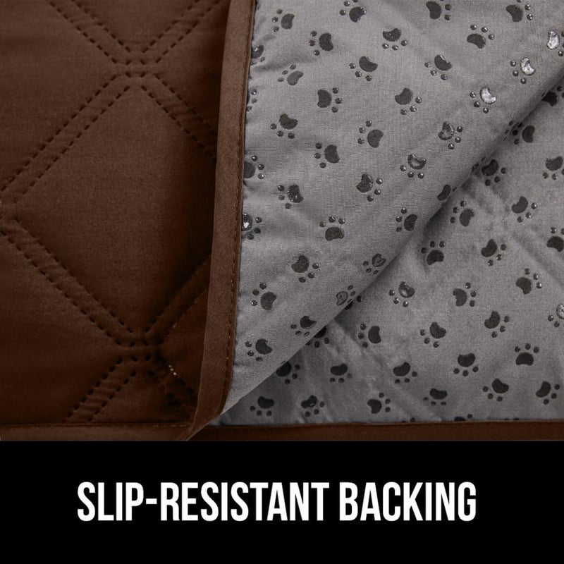 GORILLA GRIP Waterproof Couch Cover for Dogs, Gripped Slip Resistant Backing, Leak Proof Washable Dog Blanket Covers Sofa, Bed, Sectional, Crate, Car, RV Seats, Pet Puppy Essentials, 30x70 Brown - Image 4