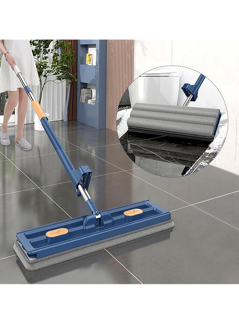 Rightsure Microfiber Spin Mop, Large Flat Mop with Dewatering Scraper, Wall Mop with Long Handle, Self Wringing 360° Rotating Mop-Head with 6 Washable Mop Pads for Tile, Wood, Laminate.  - Image 4