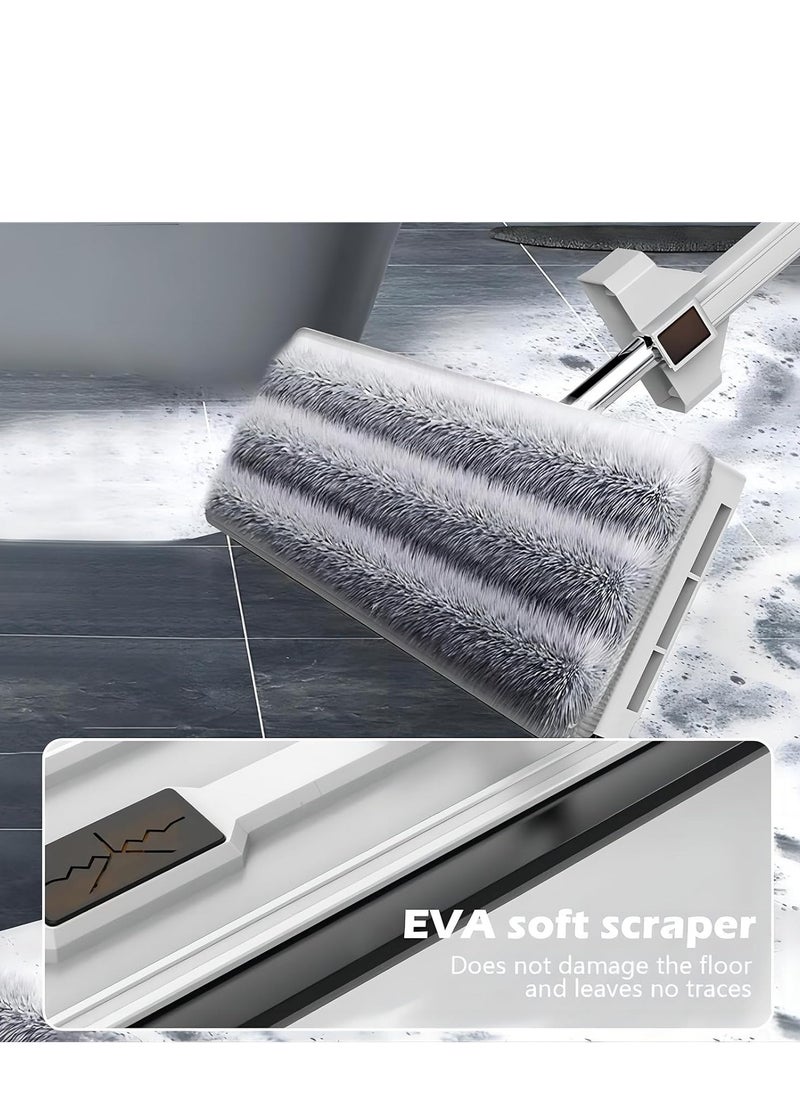 Rightsure Microfiber Spin Mop, Large Flat Mop with Dewatering Scraper, Wall Mop with Long Handle, Self Wringing 360° Rotating Mop-Head with 6 Washable Mop Pads for Tile, Wood, Laminate.  - Image 5