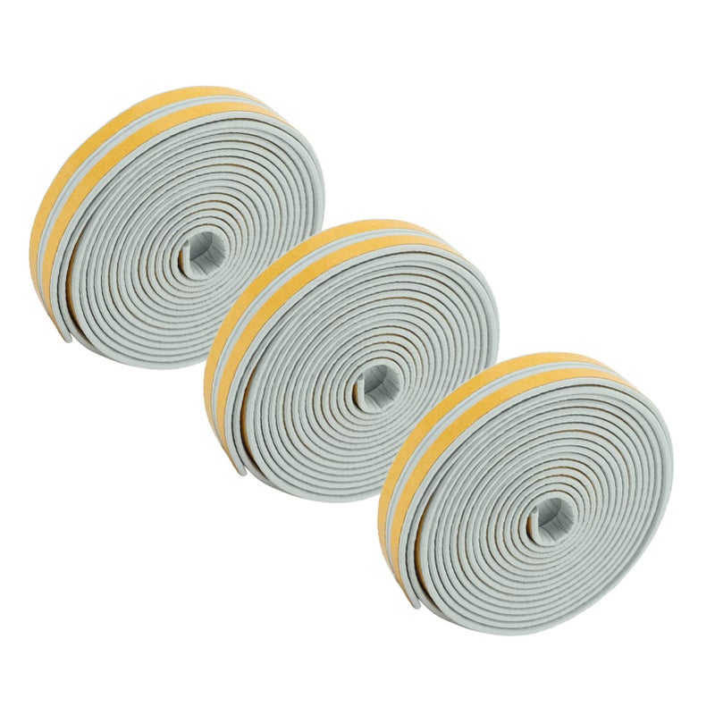 Grey Thermal Insulation Door Tape Sound Absorbing Foam Weatherstrip Strong Adhesive - Image 5