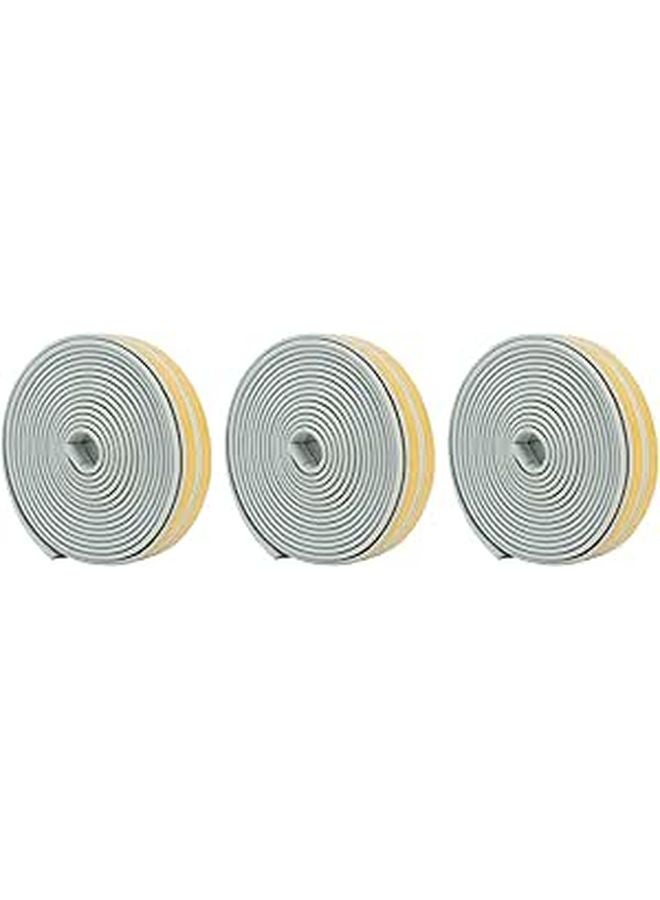Grey Thermal Insulation Door Tape Sound Absorbing Foam Weatherstrip Strong Adhesive - Image 1