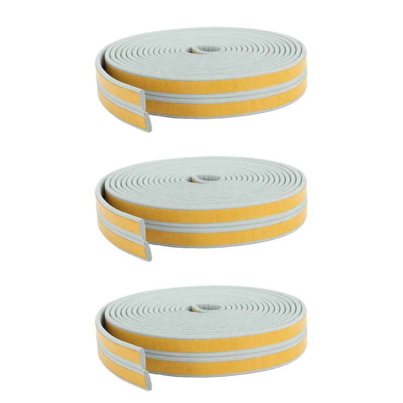 Grey Thermal Insulation Door Tape Sound Absorbing Foam Weatherstrip Strong Adhesive - Image 3