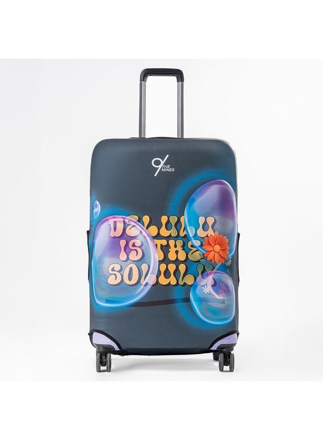 The Nines LUGGAGE COVER  “DELULU IS THE SOLULU" -L (25-28 inch) - Image 1