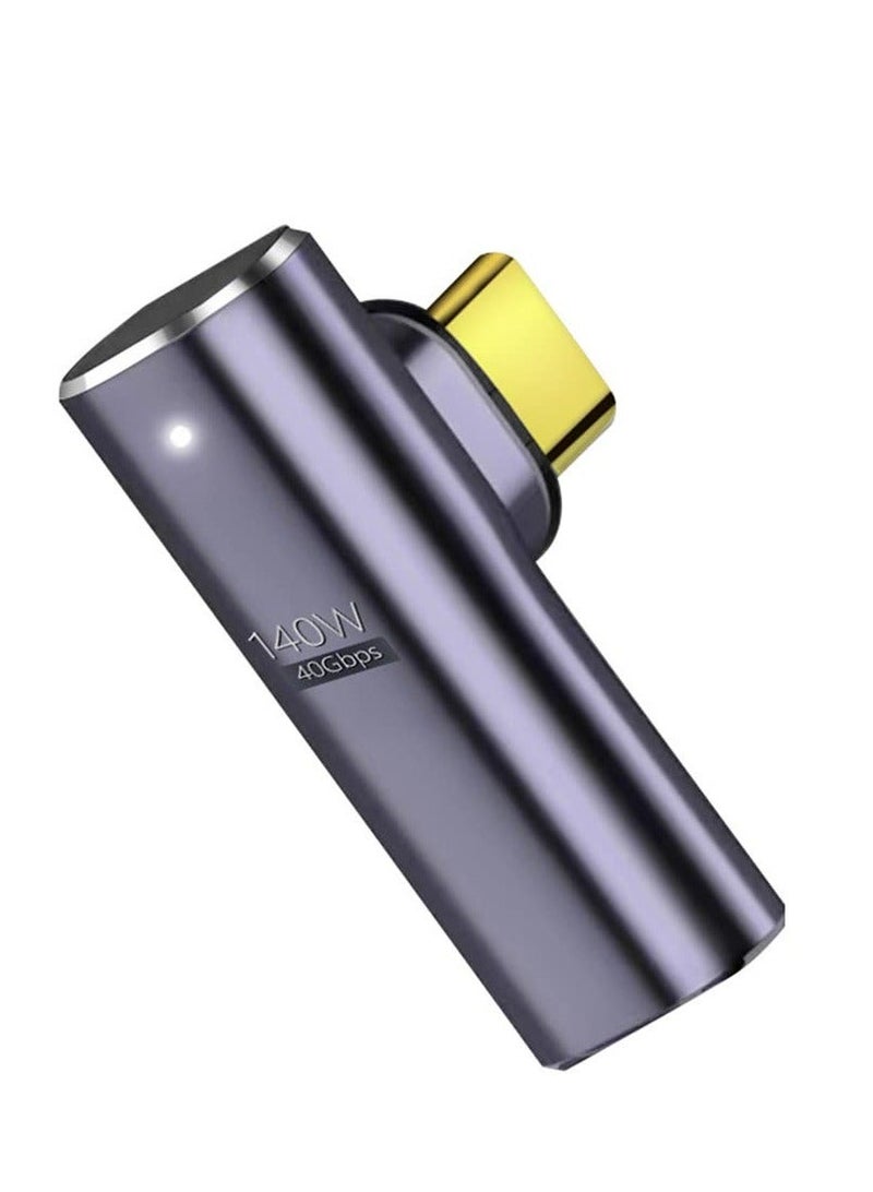 Y&D 140W USB4 Magnetic Connector - 40Gbps Type C Male to Female, Low Profile Right Angled Adapter for 8K Video, Power, and Data Transfer, Suitable Laptops Phones - Image 1