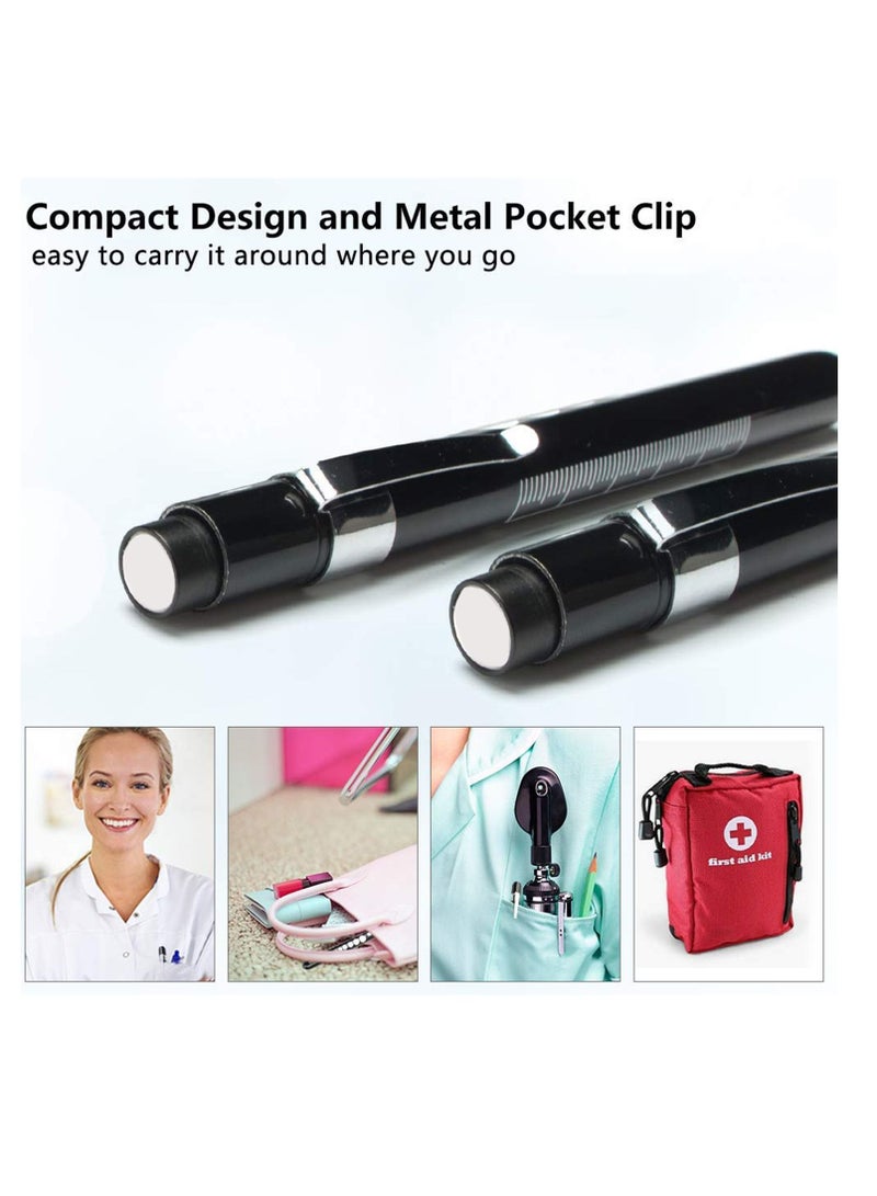 Diagnostic Medical Penlight 2Packs, Mini Reusable LED Penlight Flashlight Pen Torch, Torch Doctor Nurse EMT Emergency Pen Light - Image 3