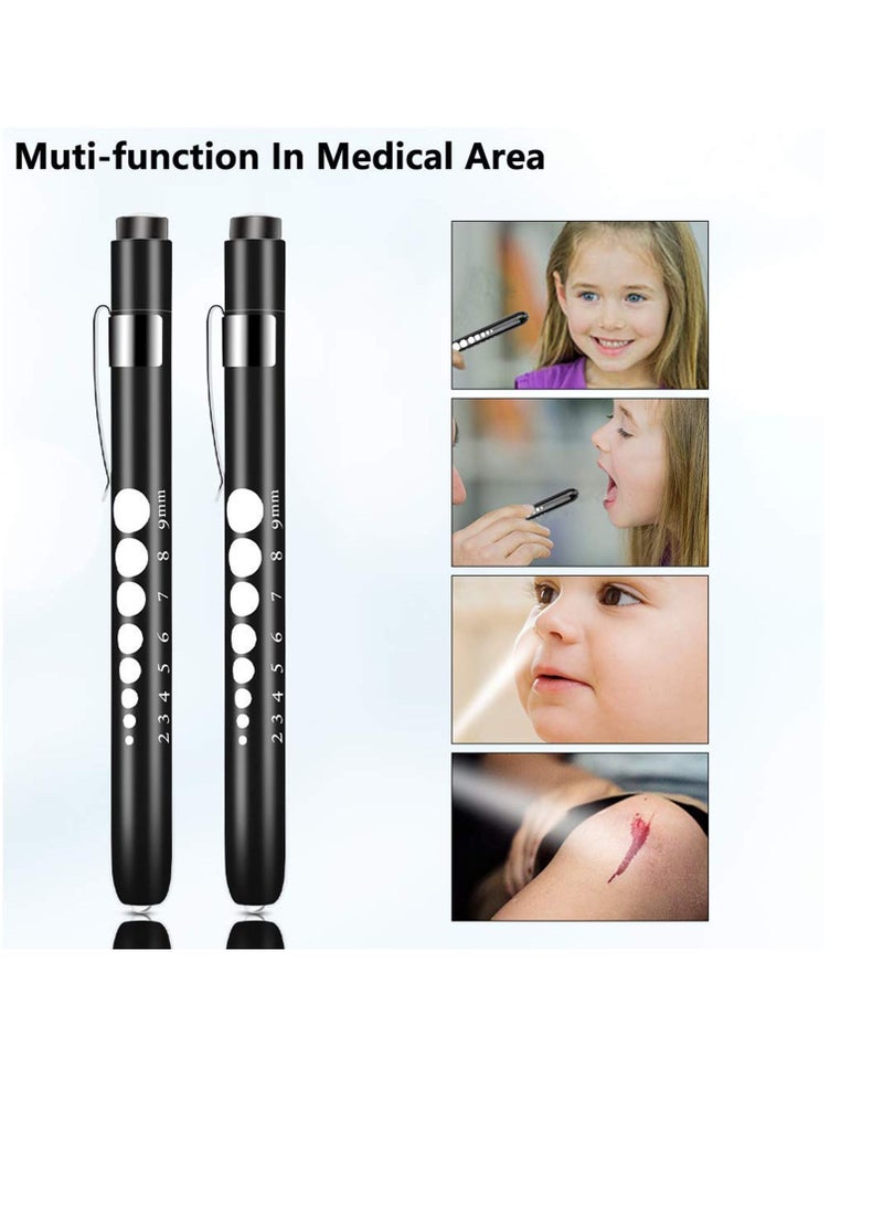 Diagnostic Medical Penlight 2Packs, Mini Reusable LED Penlight Flashlight Pen Torch, Torch Doctor Nurse EMT Emergency Pen Light - Image 2