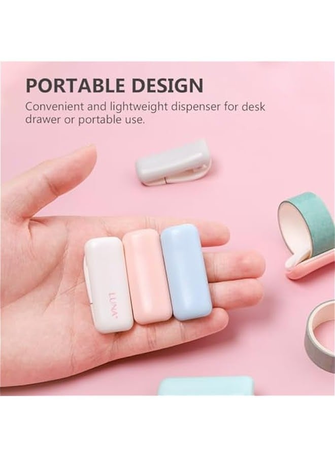 Generic 2 Pieces Washi Tape Cutter Dispenser Craft Sticker Masking Storage Mini Hand Japanese Plastic Paper Tool - Image 2