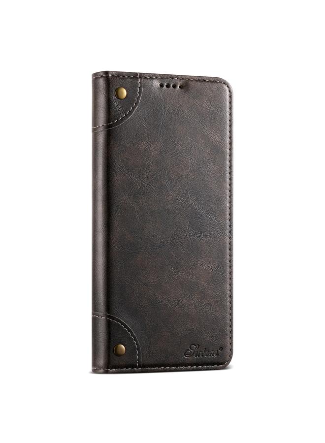 Suteni Case For Samsung Galaxy S23 Ultra 5G Baroque Calf Texture Buckle Wallet Leather Phone Case - Image 3