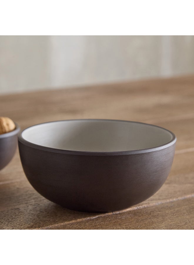 Home Box Mocha Mist 2-Tone Melamine Serving Bowl 16 x 7.5 x 16.5 cm - Image 1