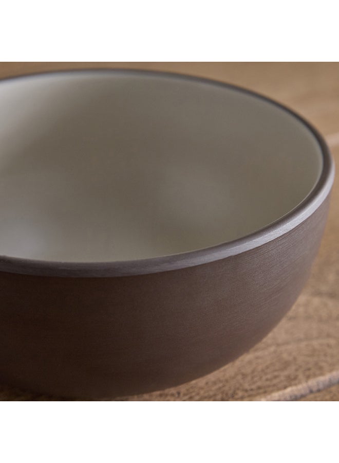 Home Box Mocha Mist 2-Tone Melamine Serving Bowl 16 x 7.5 x 16.5 cm - Image 3