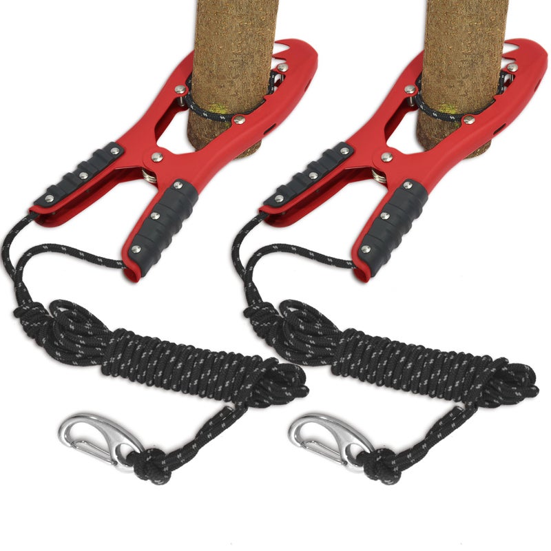Antidious Kayak Grip Anchor, Kayak Brush Gripper With 16.4Ft Paracord And Snap Hook To Anchor Float, Canoe, Boat For Fishing Boating Camping (2Pack, Red) - Image 1