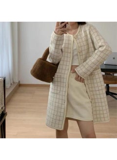 Generic Autumn And Winter Mid-length Loose Small Style Knitted Cardigan Jacket New Style Hair-free Imitation Mink Women's Jacket 
