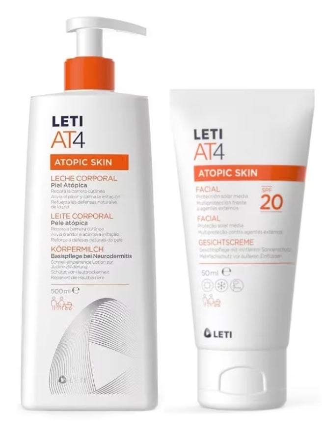 LETI AT4 Atopic Skin Facial Cream SPF20 50ml - Image 3