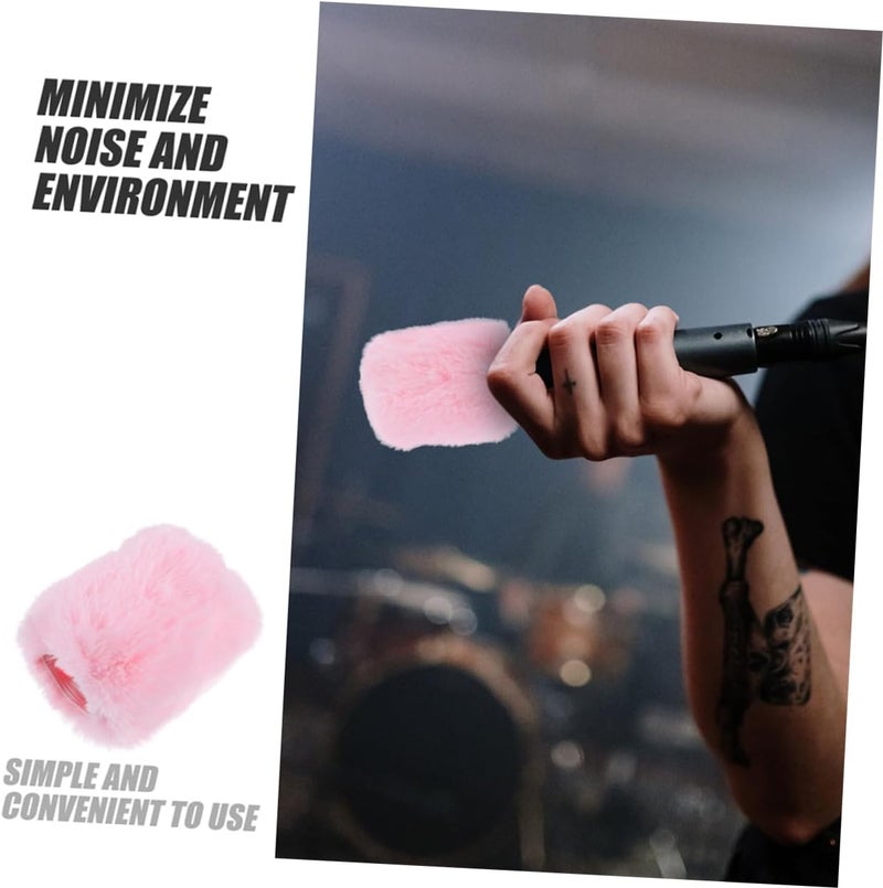 2pcs Thickened Microphone Covers for Ktv Velour Puff Windscreen Pop Filter Protective Cover for Phone Microphone - Image 4
