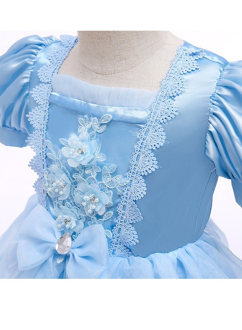 زي تنكري بتصميم أميرةٍ مع إكسسواراتٍ جماليةٍ للبنات ملائم للحفلات 110سم - Image 4