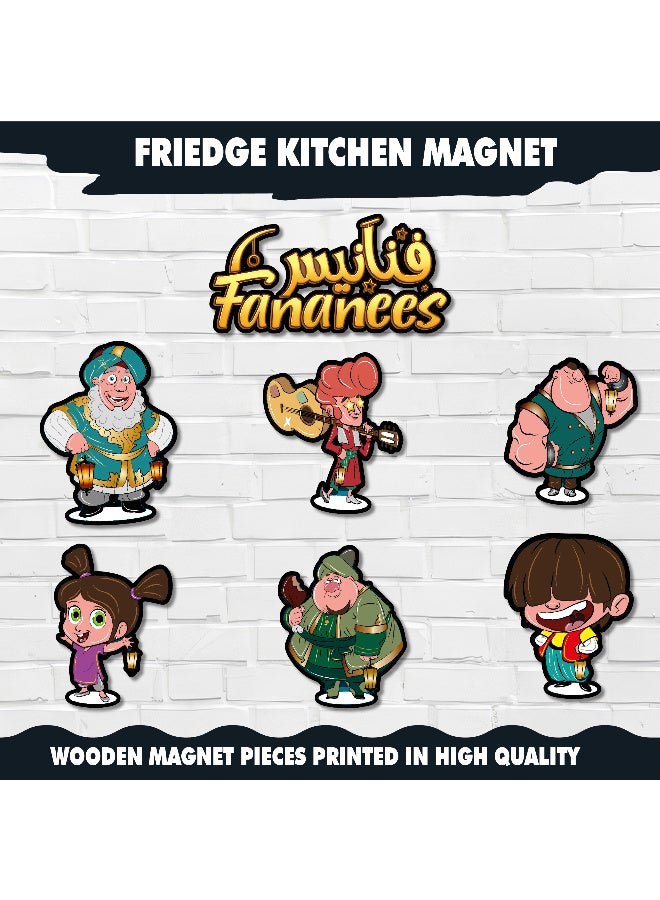 طقم مغناطيس الثلاجة الرمضاني مكون من 7 قطع – مغناطيسات زخرفية أنيقة بتصاميم الفوانيس والأهلة والزخارف الإسلامية لتزيين الثلاجة والمطبخ والديكور المنزلي - Image 2