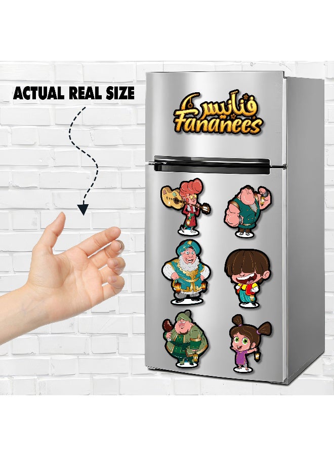 طقم مغناطيس الثلاجة الرمضاني مكون من 7 قطع – مغناطيسات زخرفية أنيقة بتصاميم الفوانيس والأهلة والزخارف الإسلامية لتزيين الثلاجة والمطبخ والديكور المنزلي - Image 3