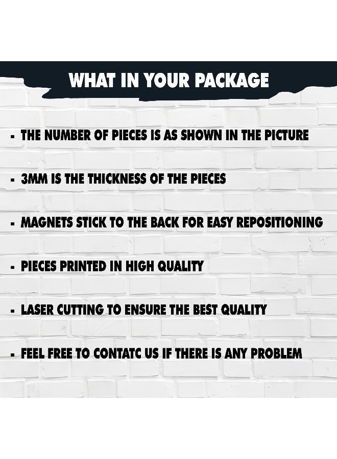 طقم مغناطيس الثلاجة الرمضاني مكون من 7 قطع – مغناطيسات زخرفية أنيقة بتصاميم الفوانيس والأهلة والزخارف الإسلامية لتزيين الثلاجة والمطبخ والديكور المنزلي - Image 5