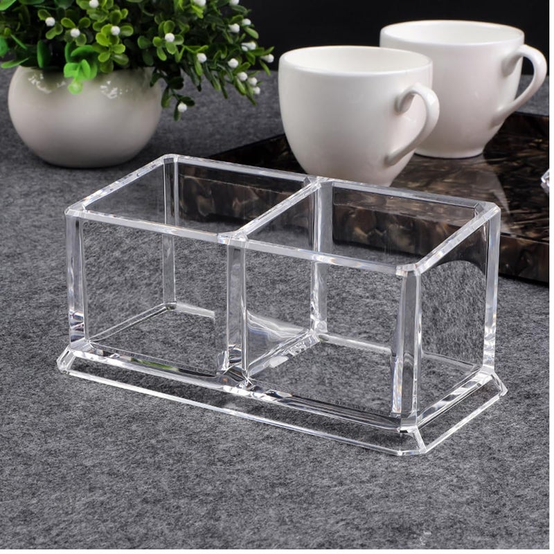 Yakri Acrylic Tea Bags Holder Coffee Sugar Bag Case Guest Room Storage Boxes - Holder For Tea Bags Small Packets Sweeteners Sugar Packet Coffee Condiment (L16.6*W8.2*H7.5Cm) - Image 5