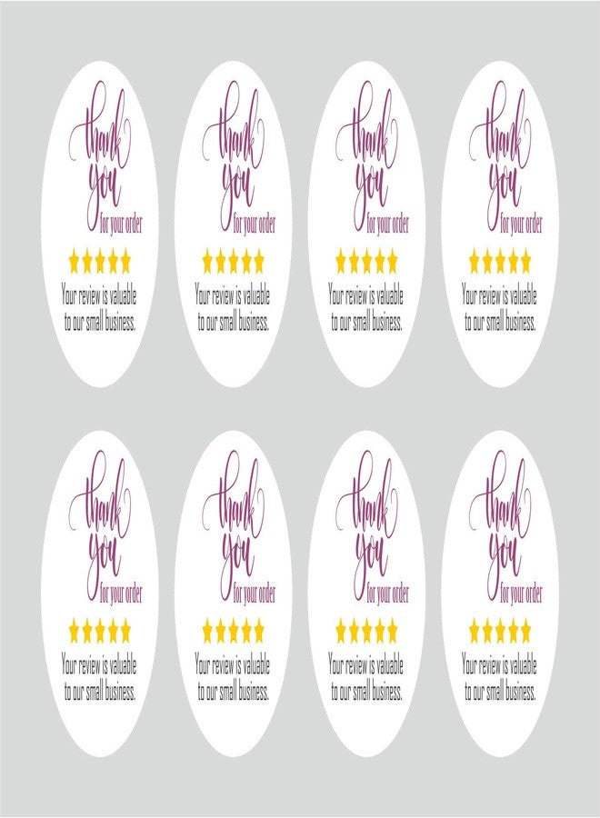 Edulearnable 2 inches Thank You Sticker for Your Order and Small Business (5x5cm) (Gloss Laminated) self Adhesive Review Stickers Peel Off in Sheets (500pcs) Thankyou Sticker - Image 2