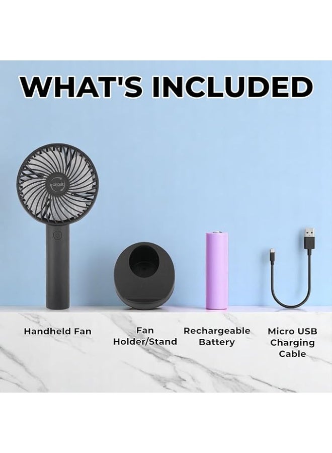 CIRCUIT Portable Rechargeable Battery USB Personal Hand Fan - Image 3