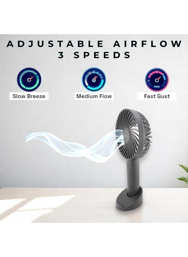 CIRCUIT Portable Rechargeable Battery USB Personal Hand Fan - Image 5