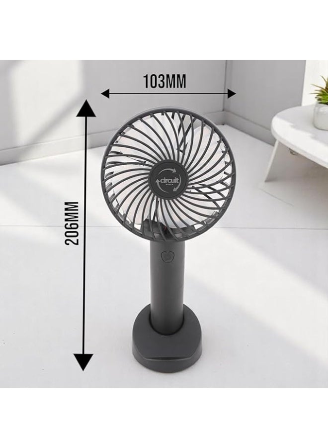 CIRCUIT Portable Rechargeable Battery USB Personal Hand Fan - Image 2