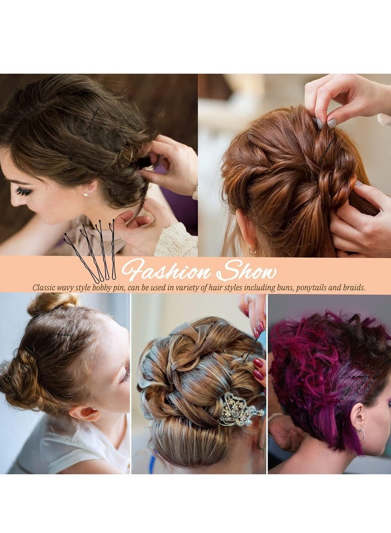 Accessories 22 Metal Hair Clips Bobby Pins, U Pins, Tic Tac Styling Pins, Juda Pin, Hair Dressing Salon Tool Kit for Women and Girls Accessories Set (Black, Medium, Pack of 3-24pcs). - Image 3