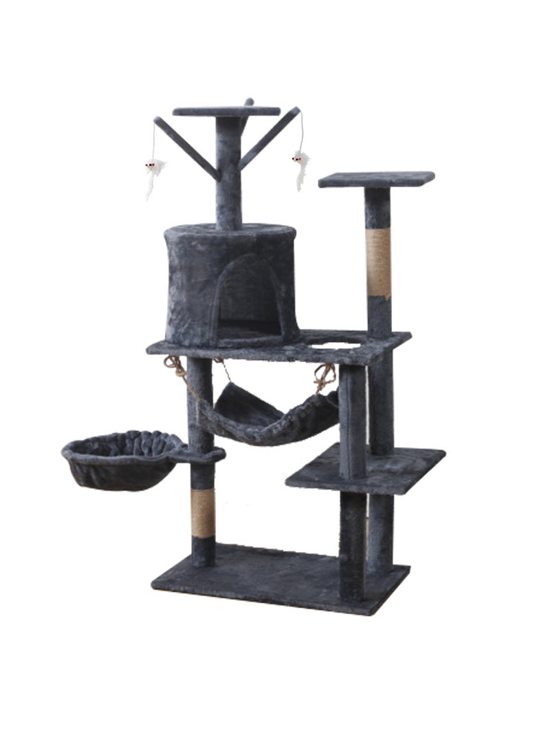Kidle Sisal Cat Climbing Frame Large DIY Deluxe Cat Climbing Frame Cat Nest Cat Tree All-in-One Cat Stand - Image 1