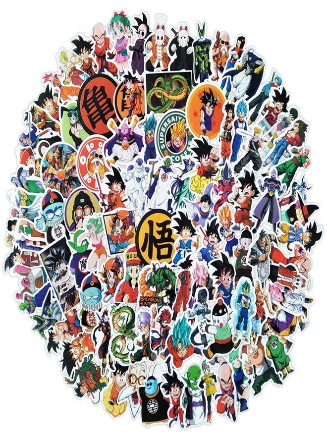 Tvoip 100PCS/pack Cartoon Stickers Dragon Ball Super Anime for Laptop Luggage Bags Bike Phone Styling Cute Toys Doodle PVC Creative - Image 1