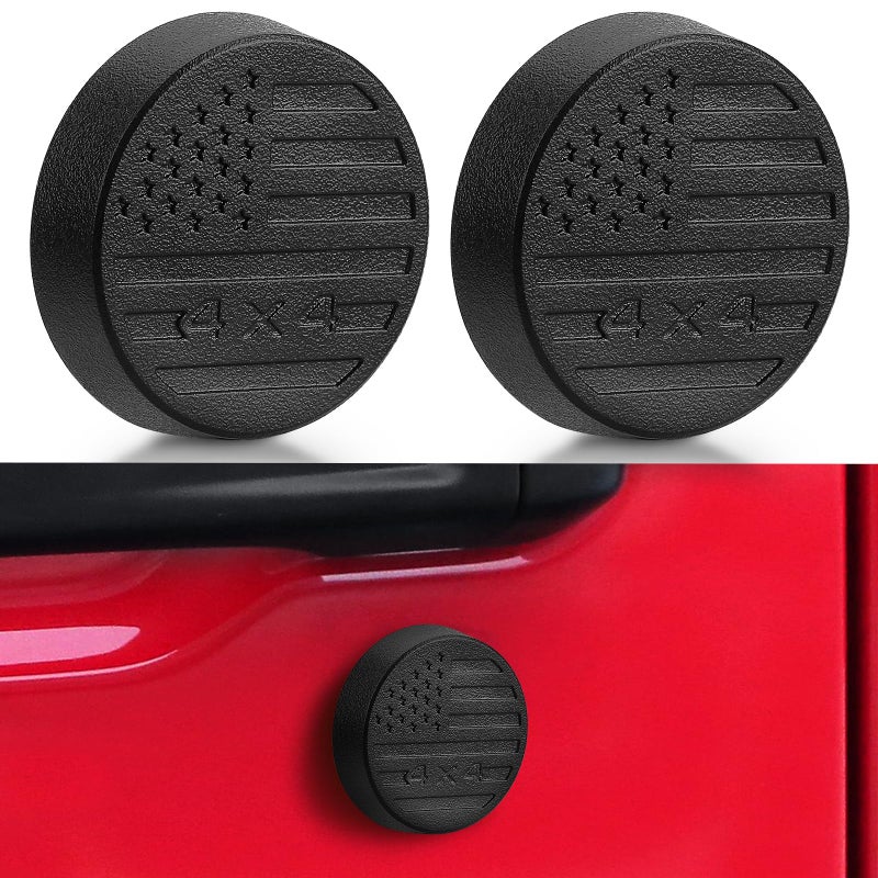 CALBEAU Keyhole Covers Compatible with 2018-2026 Jeep Wrangler JL and Gladiator JT Front Door, Strong Magnet Keyhole Decor Accessories for Door Lock Protection - Image 1