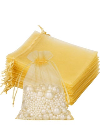 50Pcs Organza Bags, 4"x 6" Gift Favor Bags, Gold Breathable Tulle Bags with Drawstring, Sheer Mesh Pouch Drawstring Bags for Wedding Favor, Jewelry, Makeup, Candy - pzsku/Z3DA32FEC45B02DA8993CZ/45/1746523209/057331c1-8001-4cd4-b196-7574df63903a