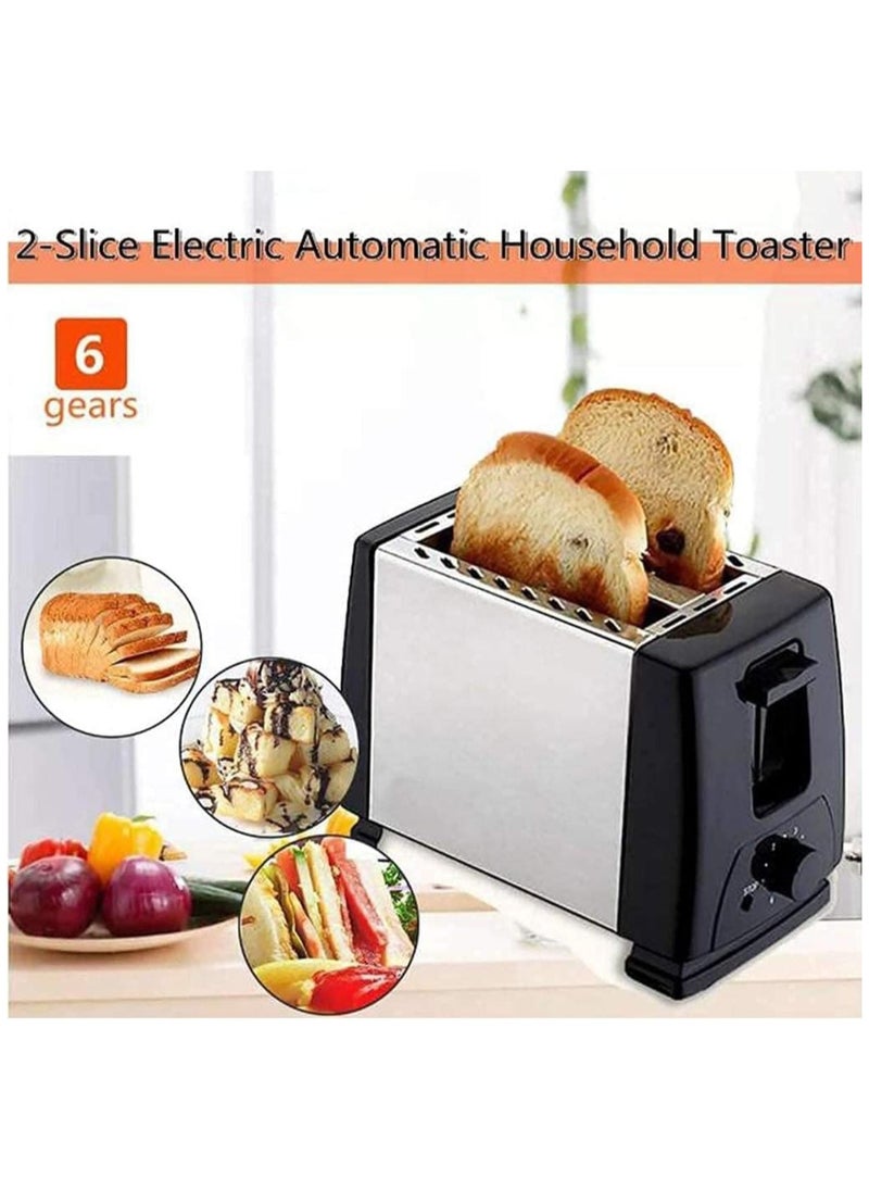 Generic 2 Slice Bread Toaster with Extra Wide Slots with Adjustable Browning Control & High Lift Lever | Stainless Steel Toaster for Perfect Toast, Bagels, and Waffles  - Image 2