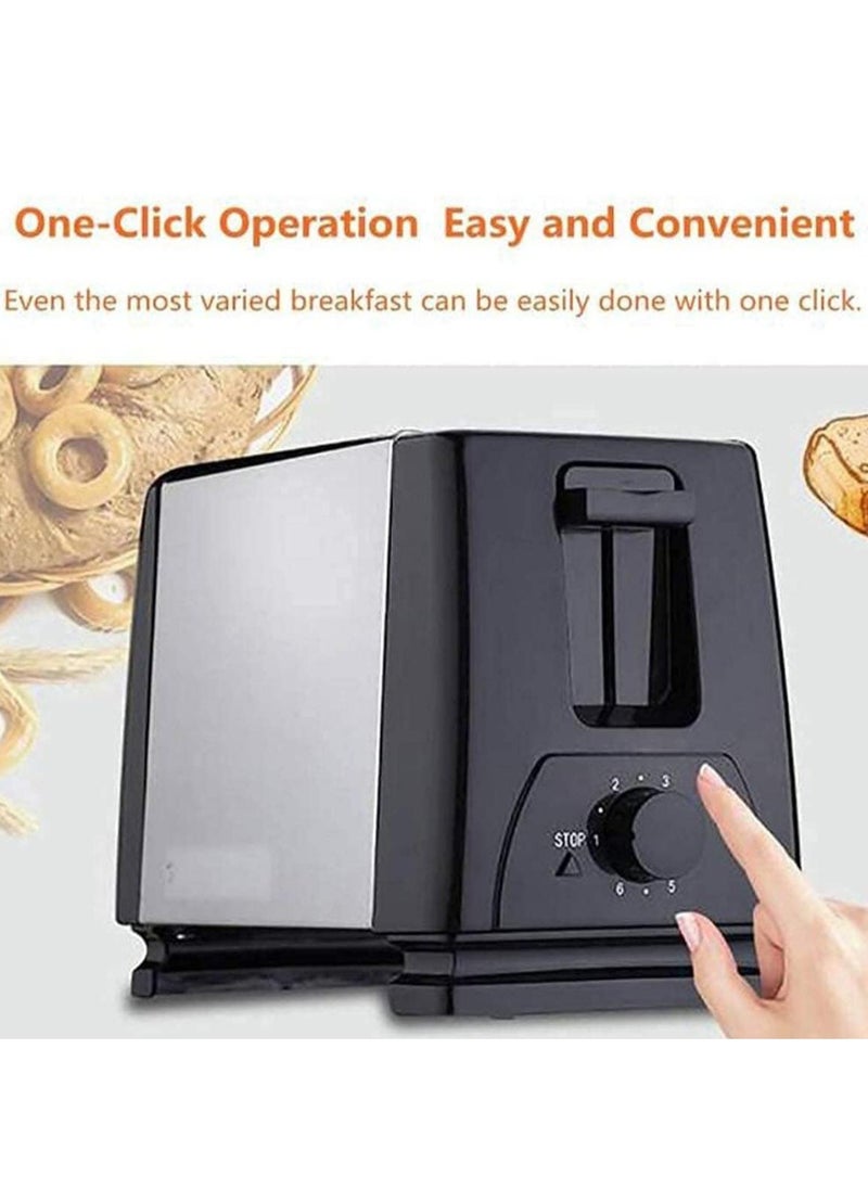 Generic 2 Slice Bread Toaster with Extra Wide Slots with Adjustable Browning Control & High Lift Lever | Stainless Steel Toaster for Perfect Toast, Bagels, and Waffles  - Image 4
