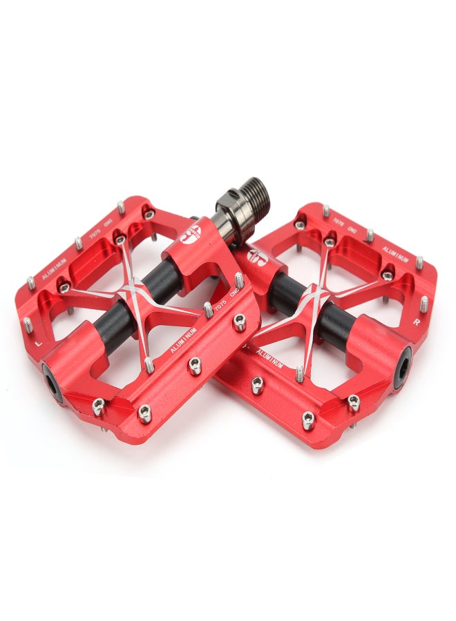 WAKE Mountain Bike 3 Bearing CNC Aluminum Alloy Pedal Durable Bicycle AccessoriesRed - Image 4
