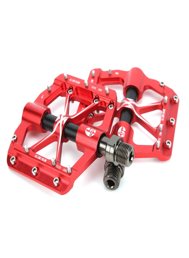 WAKE Mountain Bike 3 Bearing CNC Aluminum Alloy Pedal Durable Bicycle AccessoriesRed - Image 3