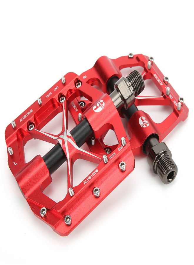 WAKE Mountain Bike 3 Bearing CNC Aluminum Alloy Pedal Durable Bicycle AccessoriesRed - Image 5
