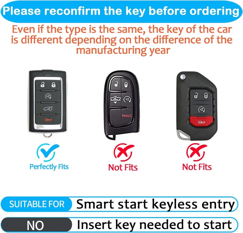 Sindeda Jeep Key Fob Cover with Keychain - Blue - Image 2