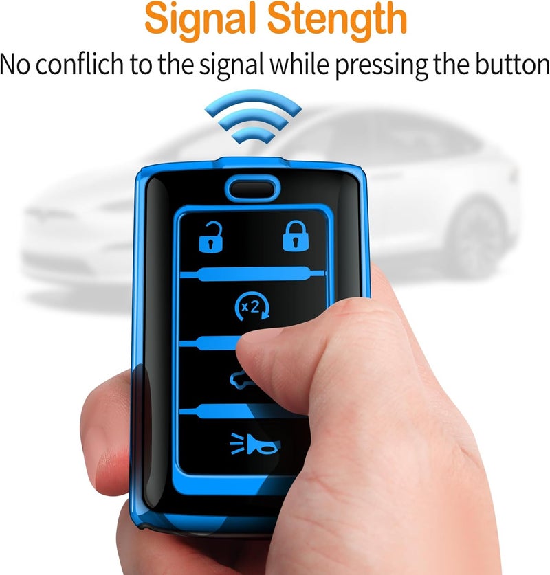 Sindeda Jeep Key Fob Cover with Keychain - Blue - Image 5