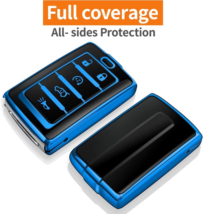 Sindeda Jeep Key Fob Cover with Keychain - Blue - Image 3