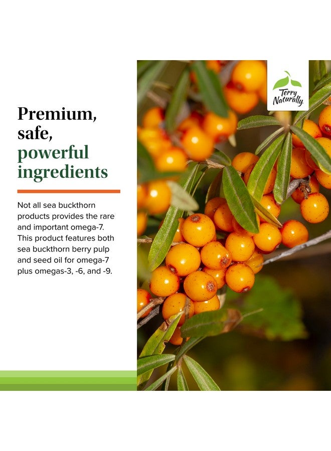 Terry Naturally Omega-7 - Dietary Supplement with Essential Fatty Acids - Nutritional Supplement to Support Skin Health with Sea Buckthorn, Berry Pulp & Seed Oil - 60 Softgels - Image 5